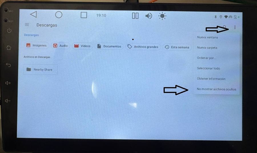 Con los accesos ocultos se ve el fondo completo
