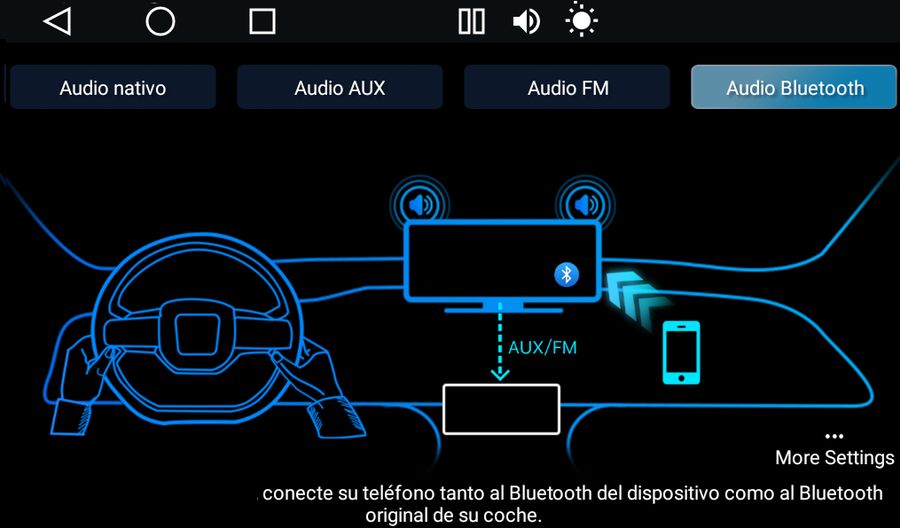 Transmisión por Bluetooth al vehículo