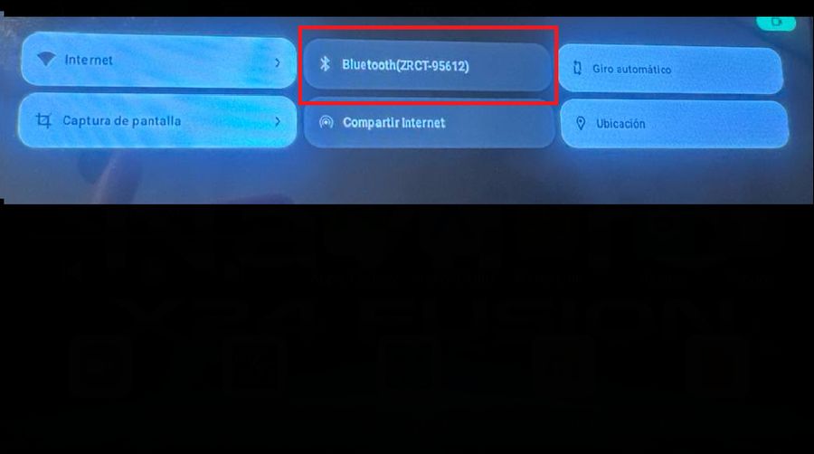 WiFi, Bluetooth, rotación y captura de pantalla