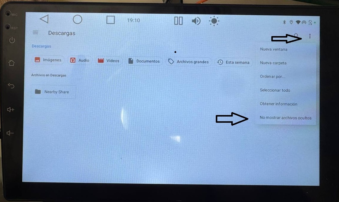 Con los accesos ocultos se ve el fondo completo