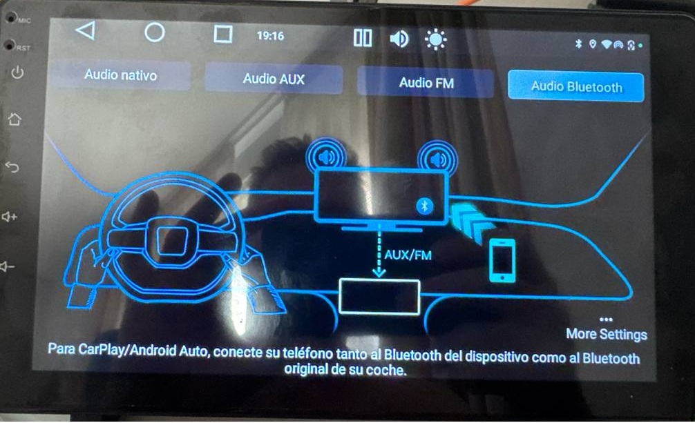Transmisi&oacute;n por Bluetooth al veh&iacute;culo