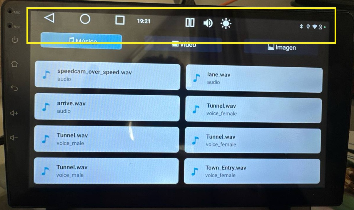 WiFi, Bluetooth, rotaci&oacute;n y captura de pantalla