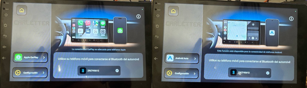 Pantalla de Apple CarPlay