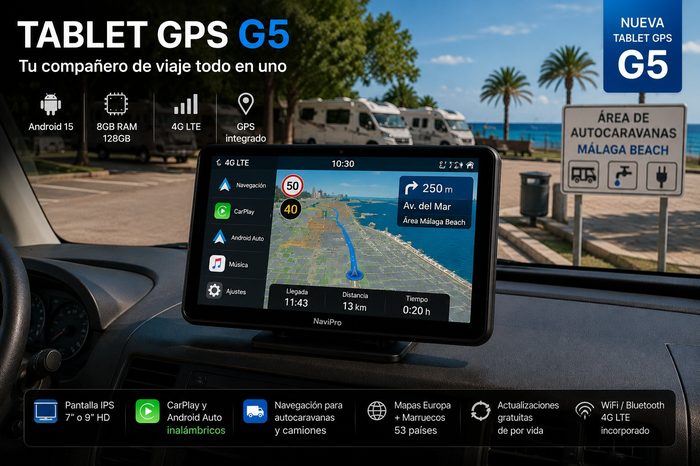 Tablet GPS G-5 Pro de 10,1 pulgadas