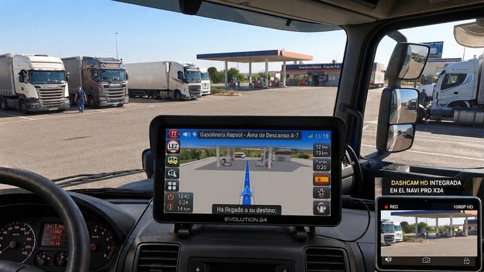 Navi Pro X24 Evolution en la cabina de un cami�n