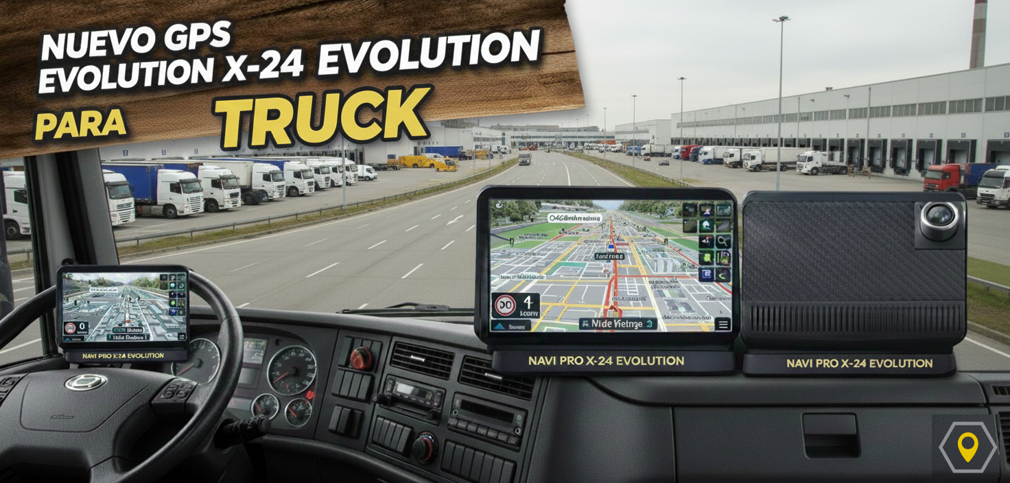 NEW NAVI PRO X24 EVOLUTION DASHCAM TRAFFIC TRUCK ,CON TRAFICO A TIEMPO REAL CAR PLAY ANDROID AUTO,7 PULGADAS