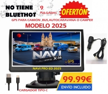 NAVI PRO X-14  XXL MODELO DE 9 PULGADAS SIN BLUETOOTH CAMPER-TRUCK-BUS MODELO 2025