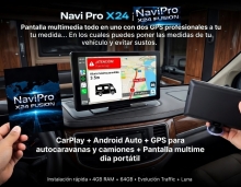 NEW MODELO MARZO 2026 NAVI PRO X24 FUSION 9? ? Pantalla multimedia port�til con 2 GPS profesionales, dise�ada para autocaravanas, caravanas, campers, camiones y autobuses (veh�culos grandes).